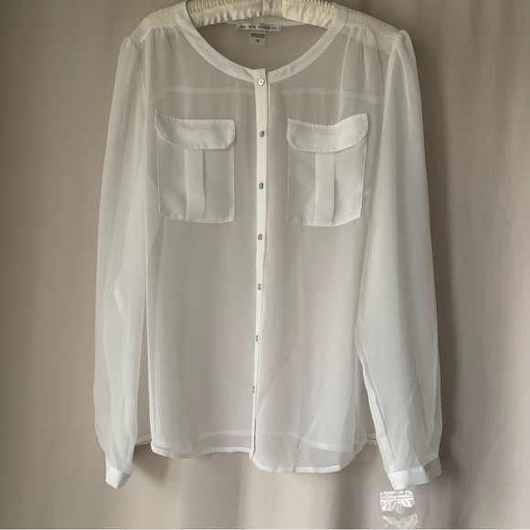 White Sheer Blouse - Picture 1 of 5